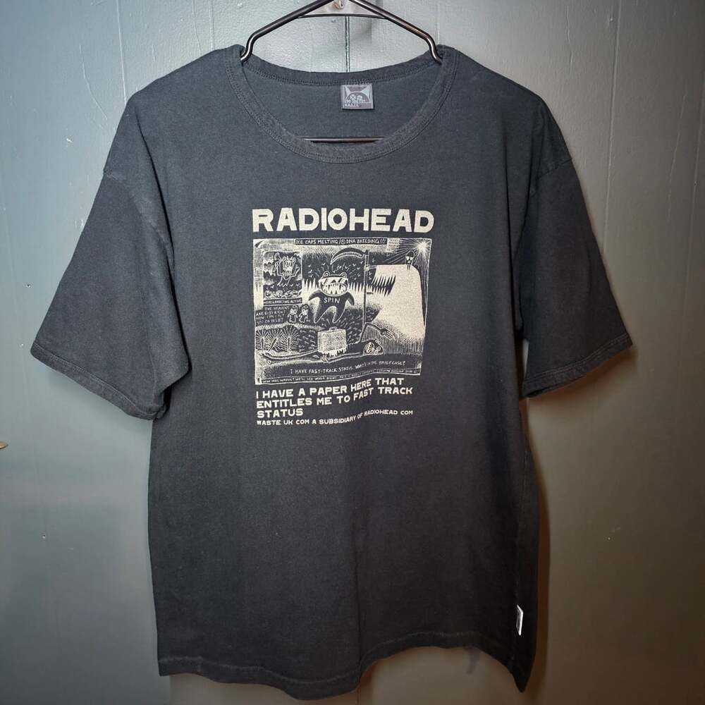 Vintage 2000 Radiohead Fast Track Status W.A.S.T.E. T-Shirt